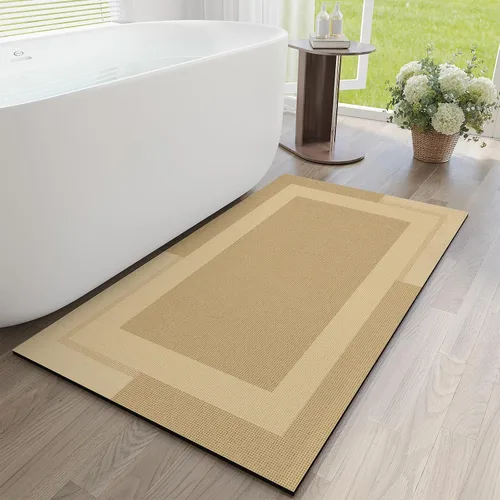 Miniatura 18 de YDKGL Alfombra de Baño Antideslizante, Respaldo de Goma Ultra Delgada Alfombras de Baño que Caben Debajo de la Puerta Secado Rápido Súper Absorbente