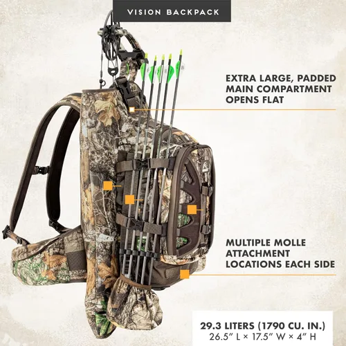 Miniatura 3 de Insights Hunting by frogg toggs - La Mochila Vision Bow, Mochila de Caza Camuflada, Realtree EDGE
