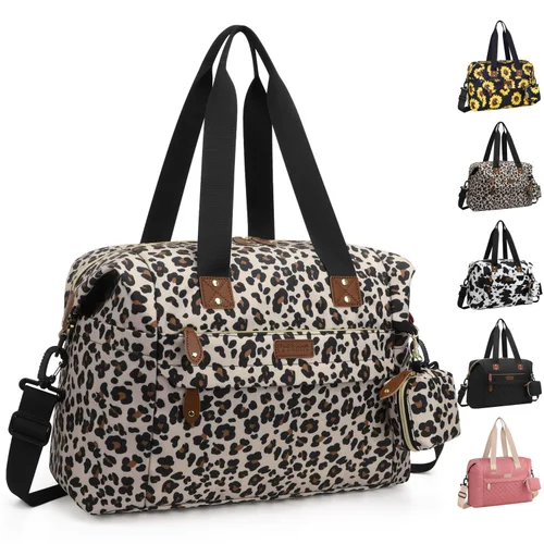 Miniatura 16 de Pritent Bolsa de pañales, bolsas de pañales para bebé con funda para chupete, correas de hombro, clips para cochecito, bolsa grande impermeable