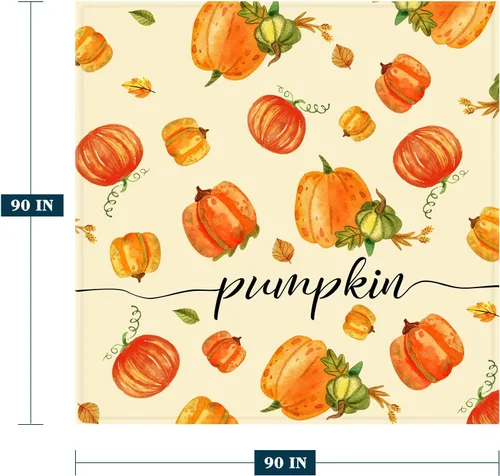 Miniatura 2 de YeeJu Manta decorativa de otoño, tamaño Queen, para Acción de Gracias, cosecha de otoño, lindas calabazas, para cama, sofá, grande, suave, Otoño-01