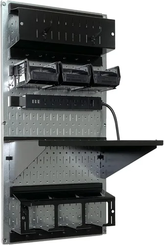 Miniatura 2 de Wall Control Kit organizador de almacenamiento de herramientas eléctricas, soporte para taladro inalámbrico, estación de carga, 16 x 32 pulgadas