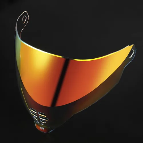 Casco de motocicleta ICON Airflite con protección UV, lente de visera, protector solar, accesorios (Airflite Clear Revo Rojo Oro)