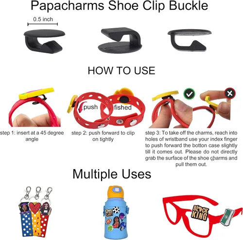 Miniatura 5 de SHINQEAR Black Girl - Dijes para zapatos con letras mágicasrosas para mujer, bonitos dijes unisex para adultos, para ajustar, sandalias, pulseras