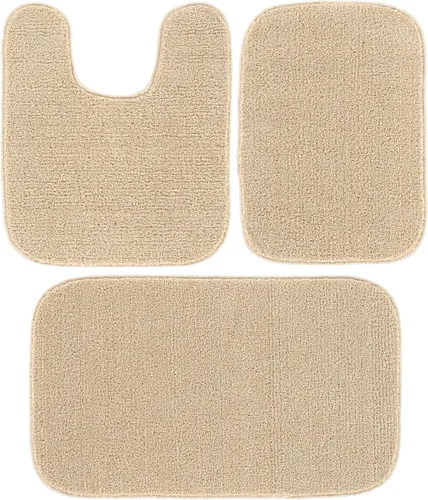 Miniatura 95 de Garland Rug Gramercy - Alfombra de baño rectangular lavable de polipropileno de felpa de 20 x 34 pulgadas, color azul lavabo, suave, absorbente