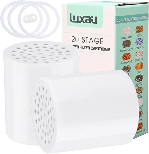 Miniatura 8 de 4 piezas Luxau 20 etapas (también se ajusta a 15, 18 etapas) Cartucho de repuesto para filtro de ducha, repuesto para filtro de cabezal de ducha