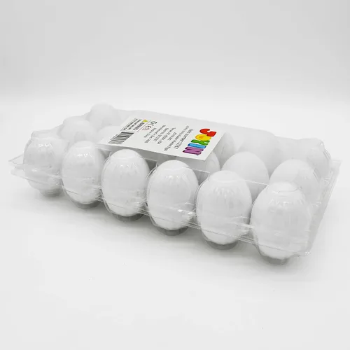 Miniatura 2 de Huevos de Pascua de 18 piezas, huevos de madera blancos, huevos decorativos lisos de tamaño real para niños, pintura de Pascua DIY tu propia
