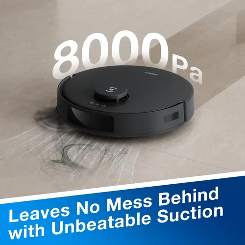 Miniatura 4 de ECOVACS DEEBOT N20 Plus Robot Aspirador y Fregona, con Estación de Vaciado Automático Sin Bolsa, Succión Potente de 8000Pa, Tecnología Anti-Enredos