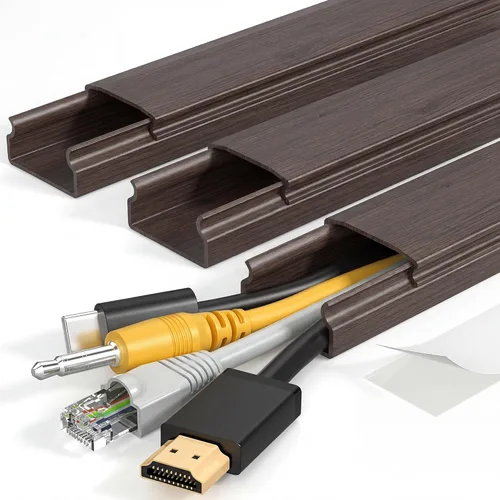 Miniatura 19 de Yecaye Ocultador de Cables de TV, 42 Pulgadas Ocultador de Cables Grande Beige, Cubiertas de Cables para 4 Cables, Ocultadores de Cables para TV