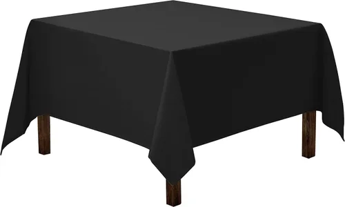 Miniatura 26 de Gee Di Moda Mantel Cuadrado - Mantel Beige de 52 x 52 Pulgadas para Mesas Cuadradas o Redondas Pequeñas - Tela Resistente Lavable - para Mesa