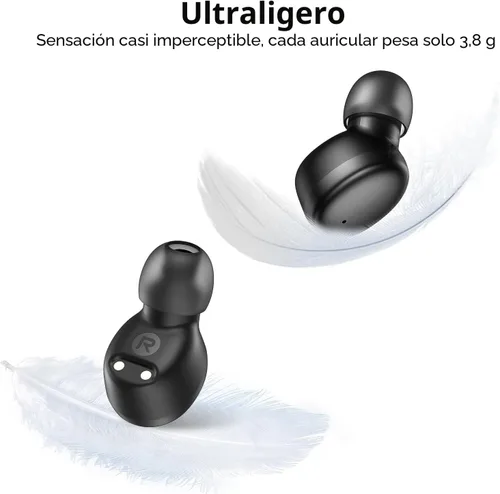 Miniatura 4 de kurdene Auriculares inalámbricos Bluetooth de 5.3 pulgadas, auriculares ligeros, sonido de graves profundos, micrófonos integrados, auriculares