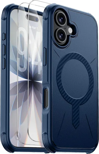 Miniatura 28 de Funda para iPhone Air [compatible con MagSafe] [2 protectores de pantalla] [prueba de caídas de grado militar] Funda magnética resistente