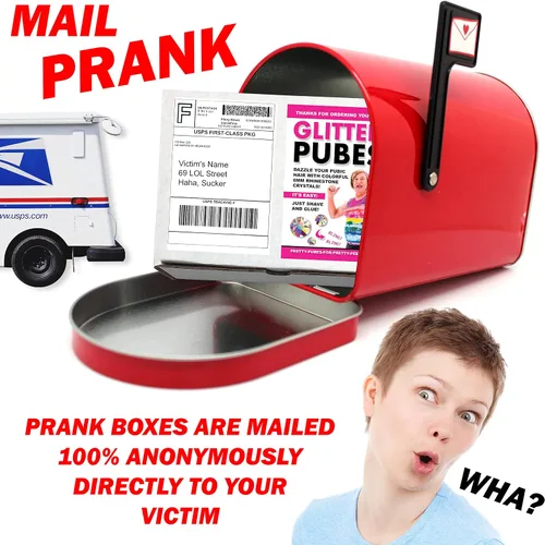 Miniatura 3 de Bromas para adultos Caja vergonzosa Mordaza Correo postal Glitter Pubes Dazzle Pubic Hair se envía directamente a su víctima 100% anónimamente!