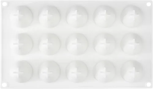 Miniatura 13 de Restaurantware - Molde de silicona para fresas de 15 cavidades, 1 molde de fresa listo para horno, flexible, congelable, blanco de silicona