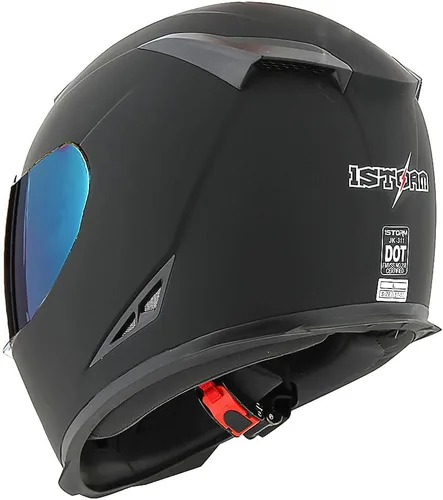 Miniatura 8 de 1Storm Casco integral para motocicleta Skull HJK311 + un escudo extra transparente + una película antivaho