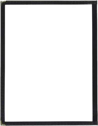 Miniatura 13 de Winco cubierta para menú, sencillo, 9.8 in x 12.4 in, negro