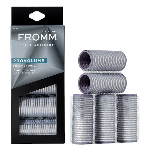 Fromm ProVolume Rodillos Térmicos para el Cabello de Cerámica Iónica con Auto-Agarre de 1", 5 Unidades Rizadores de Cabello de Calidad de Salón para