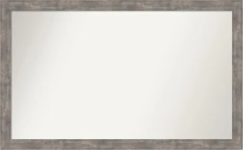 Miniatura 104 de Amanti Art Silver Bathroom Mirror for Over Sink, 24x49 Custom Made Marred Pewter Rectangle Vanity Mirror, Oversize Casual Wood Frame, Hangs Estaño