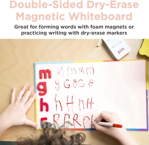 Miniatura 3 de Letras de Espuma Magnéticas para Niños - Kit de Letras Alfabéticas para el Aula 284 Piezas con Tarjetas CVC - Imanes de Tablero ABC Montessori
