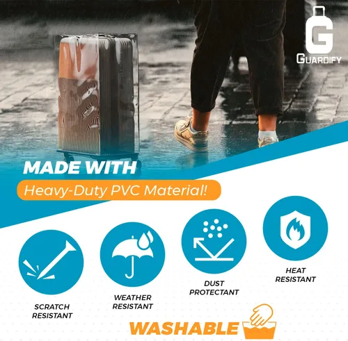 Miniatura 3 de Guardify Fundas de equipaje para maleta aprobadas por la Tsa, protector de equipaje transparente, funda de maleta Funda de equipaje de viaje