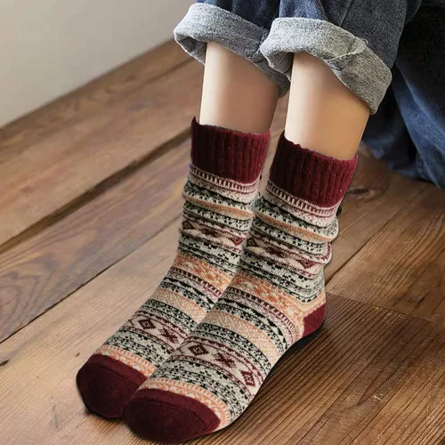 Miniatura 6 de MORECOO Calcetines de invierno para mujer, caja de regalo, tamaño libre, lana gruesa, suave, cálidos, calcetines casuales para mujer, calcetines