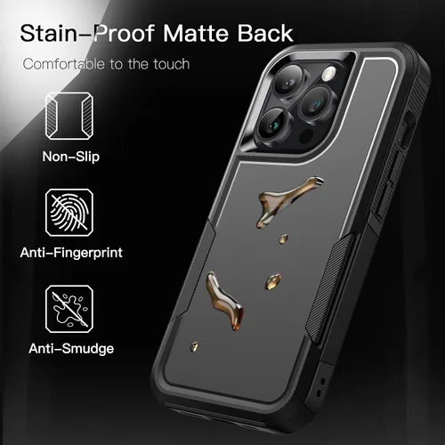Miniatura 6 de JETech Funda para iPhone 15 Pro Max de 6.7 pulgadas, resistente protección resistente de doble capa, a prueba de golpes, funda protectora resistente