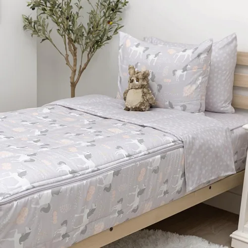 Miniatura 29 de Beddy's Flower Blossoms - Ropa de cama duradera con cremallera para niños - Cama en una bolsa - Sábanas y edredón florales rosas - Incluye funda