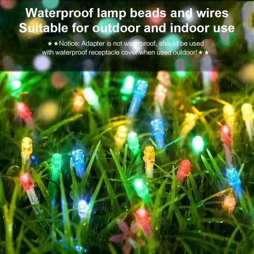 Miniatura 2 de Cadena de luces LED brillo mágico. Luces decorativas 200 LED 65.6 pies con modos multiintermitentes, controlador para la habitación de los niños