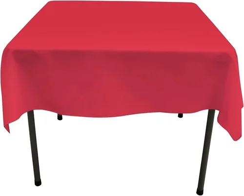 Miniatura 60 de GEFEII Servilletas de tela de poliéster sólido de 18 x 18 pulgadas para cocina, mantel rectangular cuadrado redondo para bodas, fiestas