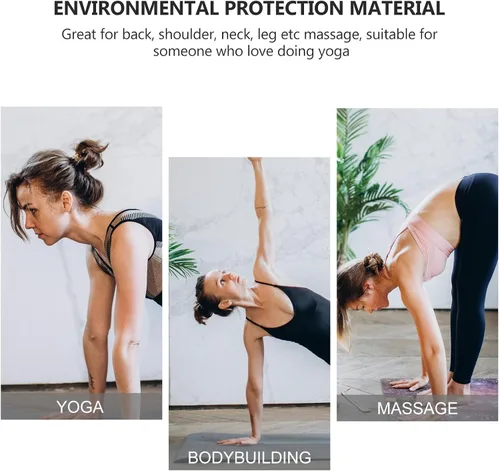 Miniatura 3 de Rodillo de yoga de espuma de alta densidad, rodillo de fitness y ejercicio negro para músculos, espalda, hombro, cuello, piernas, masaje
