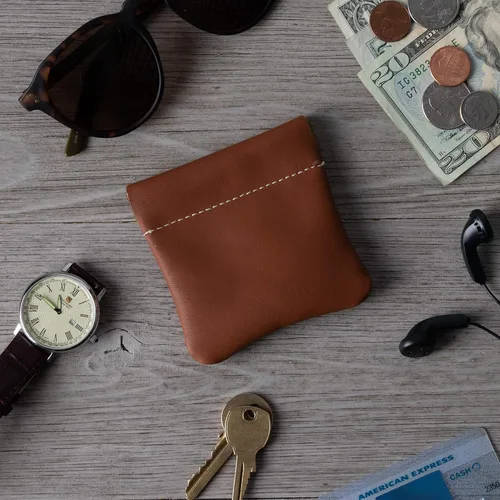 Miniatura 59 de Monedero clásico a presión, de cuero, para hombre de Nabobb, negro