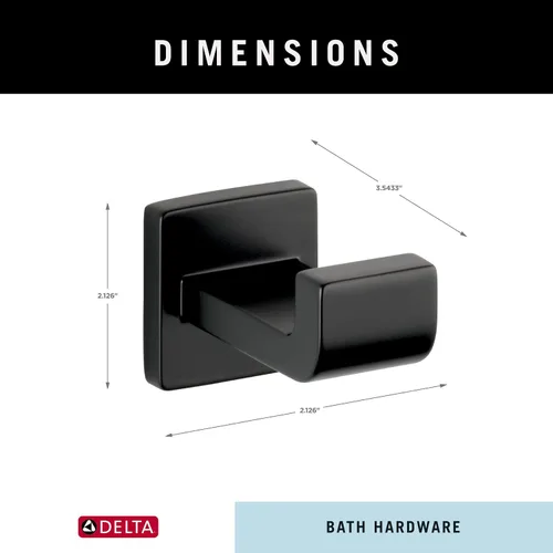 Miniatura 6 de Delta Gancho individual para toallas para baño o cocina Negro mate Ara Accessories