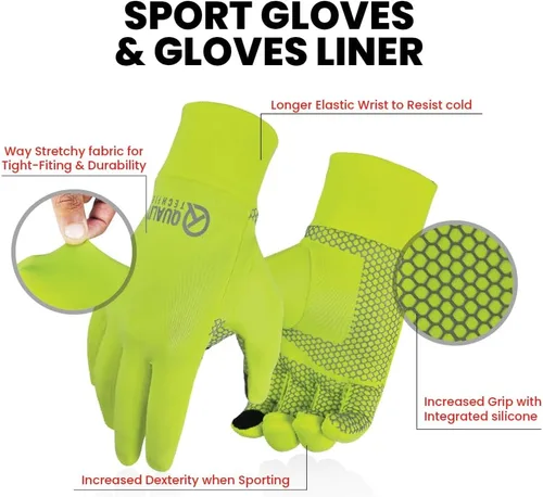 Miniatura 3 de Guantes de invierno cálidos antideslizantes para pantalla táctil y guantes térmicos de ciclismo para clima frío para hombres y mujeres, ideales
