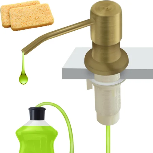 Miniatura 9 de Dispensador de jabón para fregadero de cocina, dispensador de jabón para fregadero Kichen integrado, kit de tubo de extensión de 47 pulgadas, bomba