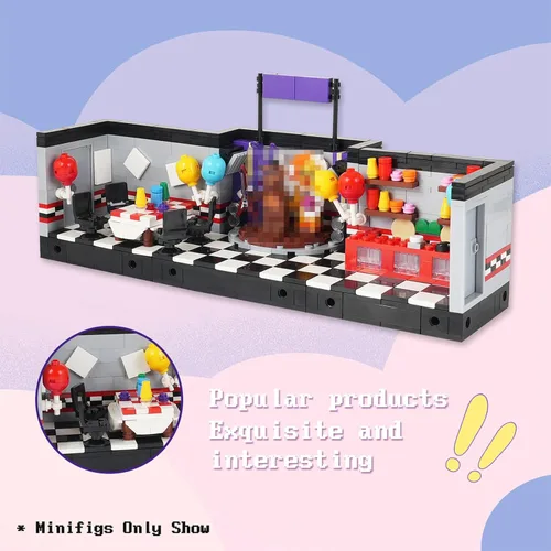 Miniatura 3 de Five Nights Juguetes de Bloques de Construcción de Escenario, Juego de Construcción de Juego de Terror Clásico, Regalos de Cumpleaños de Halloween