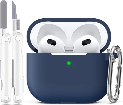 Miniatura 65 de Funda para AirPods con llavero, protección completa, de silicona, accesorios para AirPods, funda para hombres, mujeres y adolescentes, con estuche