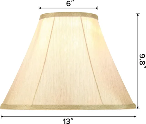 Miniatura 2 de GO&SO Pantallas de Lámpara de Campana Dorado Champán - 6" Superior x 13" Inferior x 9.8" Alto (Spider) Pantalla de Lámpara Mediana de Repuesto
