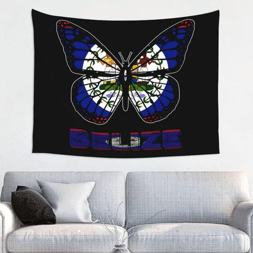 Miniatura 11 de Póster de tapiz de bandera de El Salvador de mariposa de 29 x 37 pulgadas, decoración del hogar, decoración para colgar en la pared, dormitorio