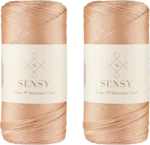 Miniatura 62 de Sensy Premium Cuerda de Poliéster de 2mm 251 Yardas Cuerda de Polipropileno 100% Cordón de Macramé 2mm Cordón para Bolsa de Ganchillo Cuerda