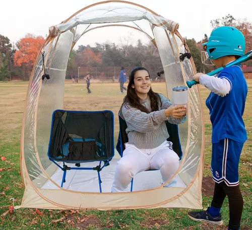 Miniatura 18 de All Weather Proof Pod Sports Tent,Outdoor Weather Tent Sports Pod Pop Up Shelter with Sealed Floor,Clear Tent for Sport Event,Camping,Fishing 8