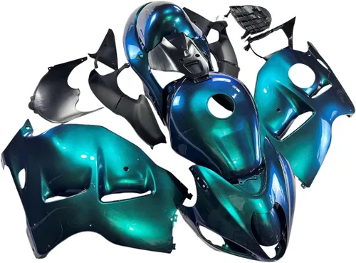 Miniatura 2 de Inyección ABS Chameleon Green Blue Kit de carenado apto para 1997-2007 Suzuki GSXR1300 Hayabusa Carenados GSX-R1300 97 98 99 01 02 03 04 05 06 07