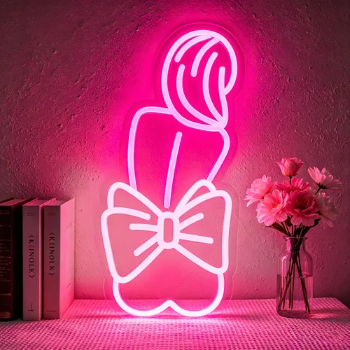 Miniatura 17 de Letrero de Neón de Labios de Cereza, Letreros de Neón para Decoración de Pared Letreros LED Rojos de Neón para Habitación Letreros de Neón Luminosos