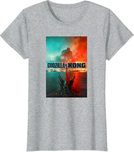 Miniatura 20 de Godzilla vs Kong - Camiseta oficial con póster, Negro