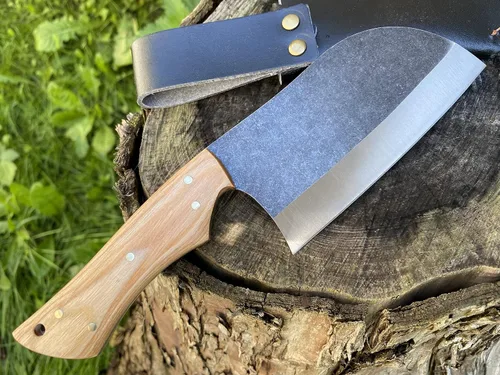 Miniatura 5 de Perkin Cuchillo de caza con vaina Cuchillo de carnicero 1095 Acero PK2500
