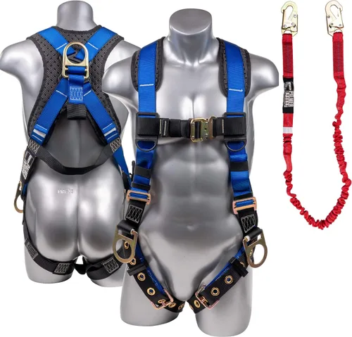 Miniatura 9 de Palmer Safety ATERET Bundle - Arnés de Seguridad de Cuerpo Completo 1D, Cordón de Seguridad de 6', Correa de Anclaje de 4', Kit de Detención Cumple