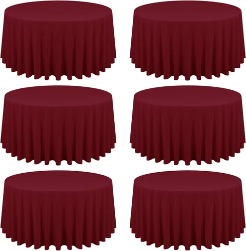 Miniatura 128 de Paquete de 10 manteles de poliéster de 60 x 102 pulgadas, manteles de poliéster beige para mesas rectangulares de 6 pies, resistentes a las manchas
