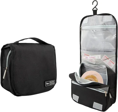 Bolsa de viaje para ostomía y colostomía con colgador, bolsas para suministros de ostomía para ostomía, colostomía, catéter Foley, suministros