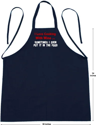 Miniatura 3 de I Love Cooking With Wine Funny Black Chef Delantales