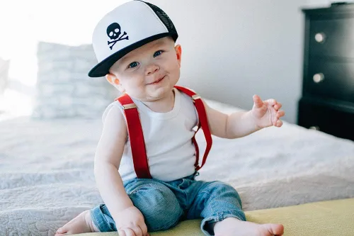 Miniatura 83 de Born to Love - Gorra de béisbol para niño y bebé con visera, en color blanco y azul