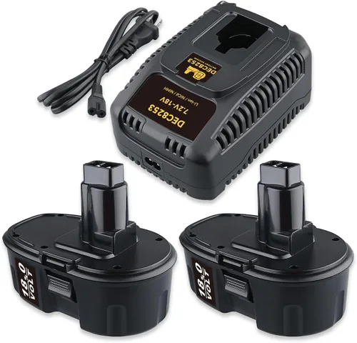 Paquete de 2 baterías de 4.8Ah DC9096 Ni-MH compatibles con Dewalt 18V batería DC9099 DC9098 DW9099 DW9098 y Dewalt DC9310 para Dewalt 7.2-18V Ni-Mh