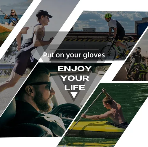 Miniatura 7 de ROCKBROS Guantes de ciclismo, guantes de ciclismo para hombres y mujeres, guantes de bicicleta de carretera MTB, almohadilla de gel absorbente
